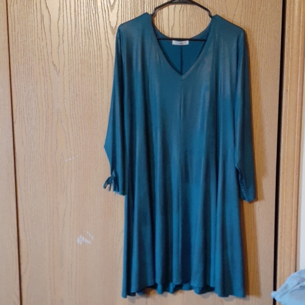 Plus size leather textured boutique dress.